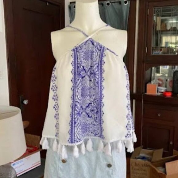 Show Me Your MuMu Lex Tassel Halter Top - Picture 2 of 8